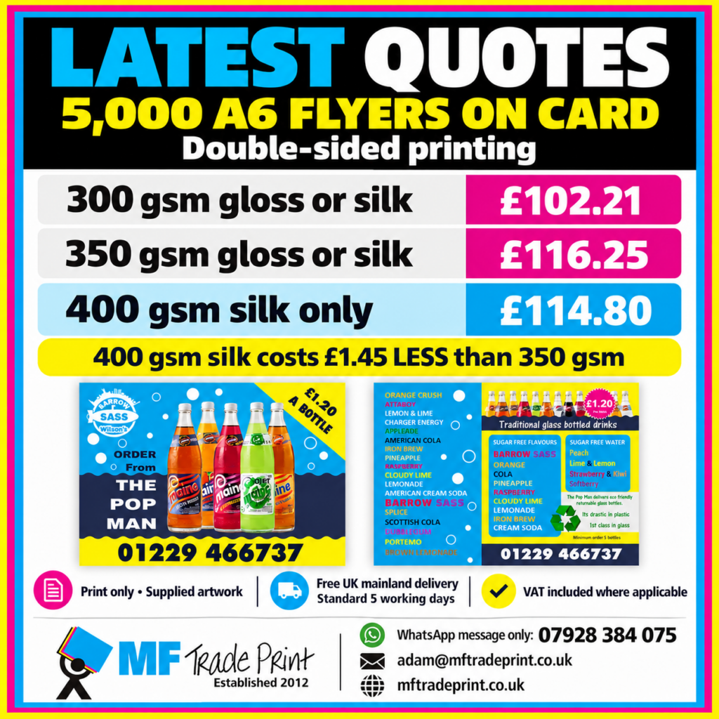 atest Quote 5000 A6 double flyers