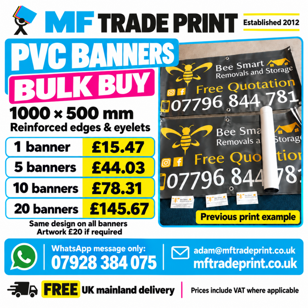 PVC banners with bulk pricing