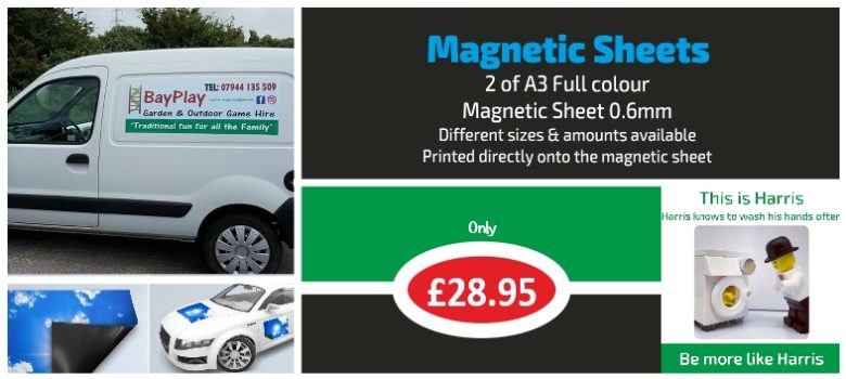 Car and van magnetic signs advertising