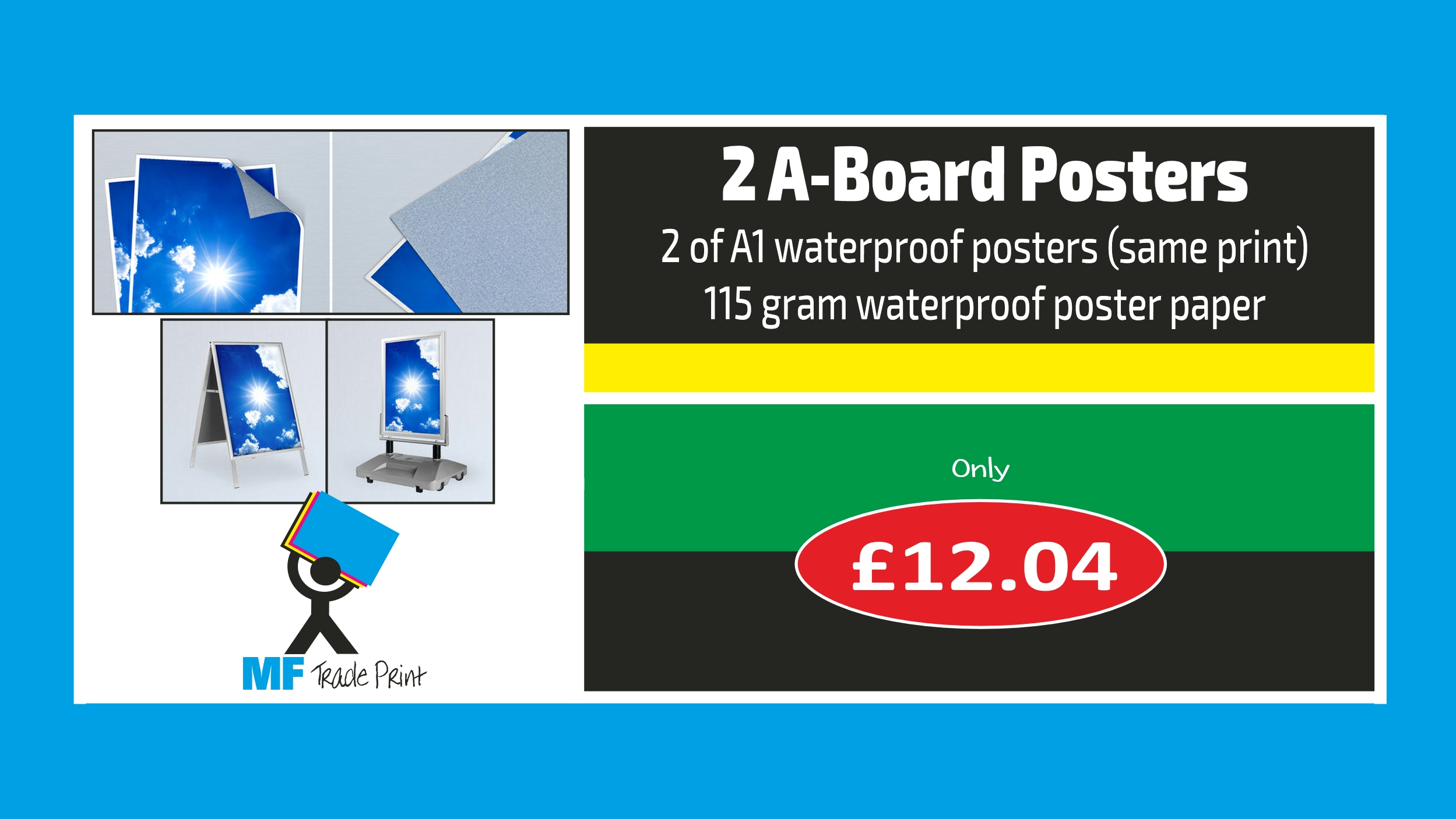 2 A board posters waterproof web