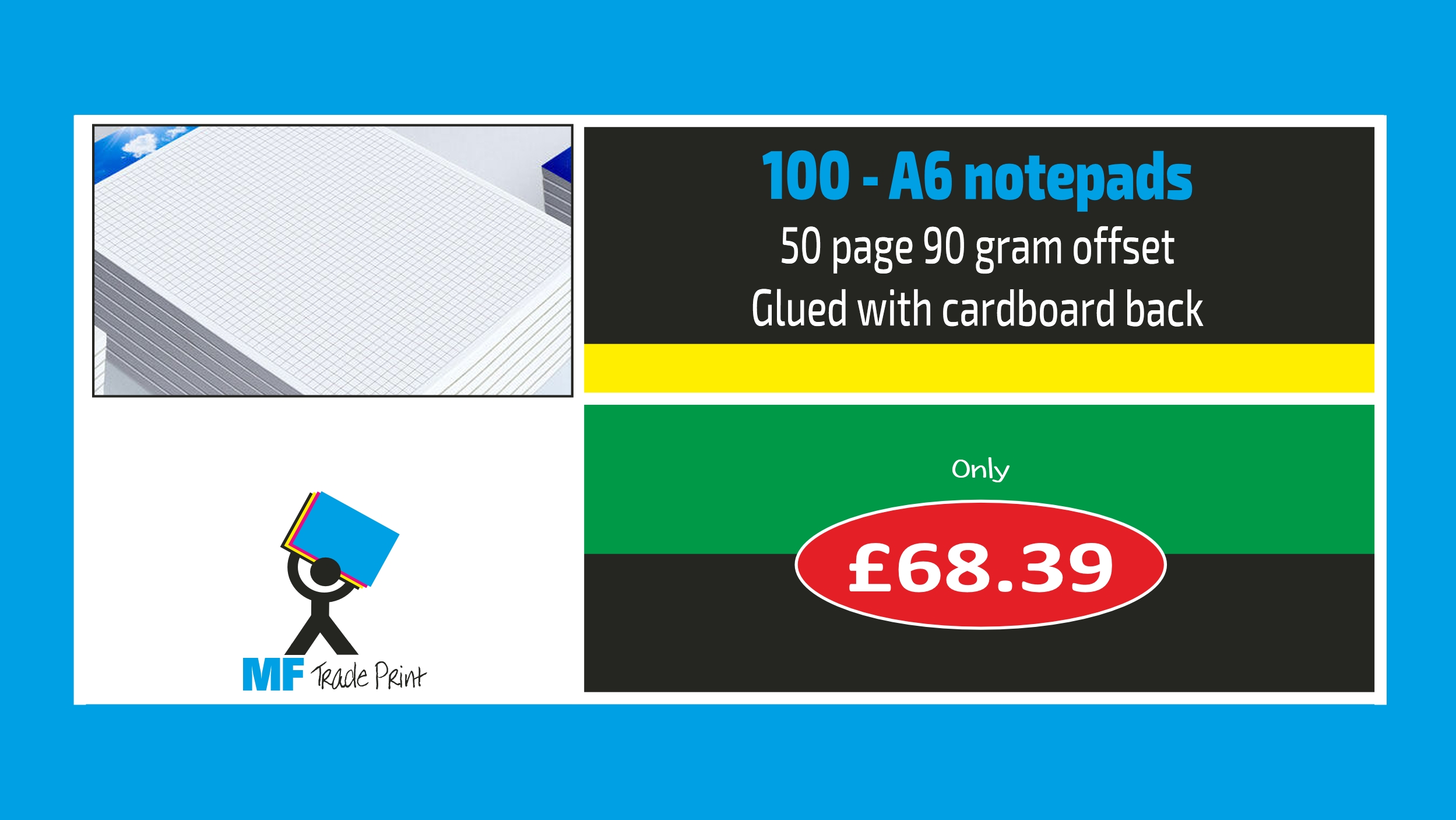 100 note pads perfect for one page receipt books