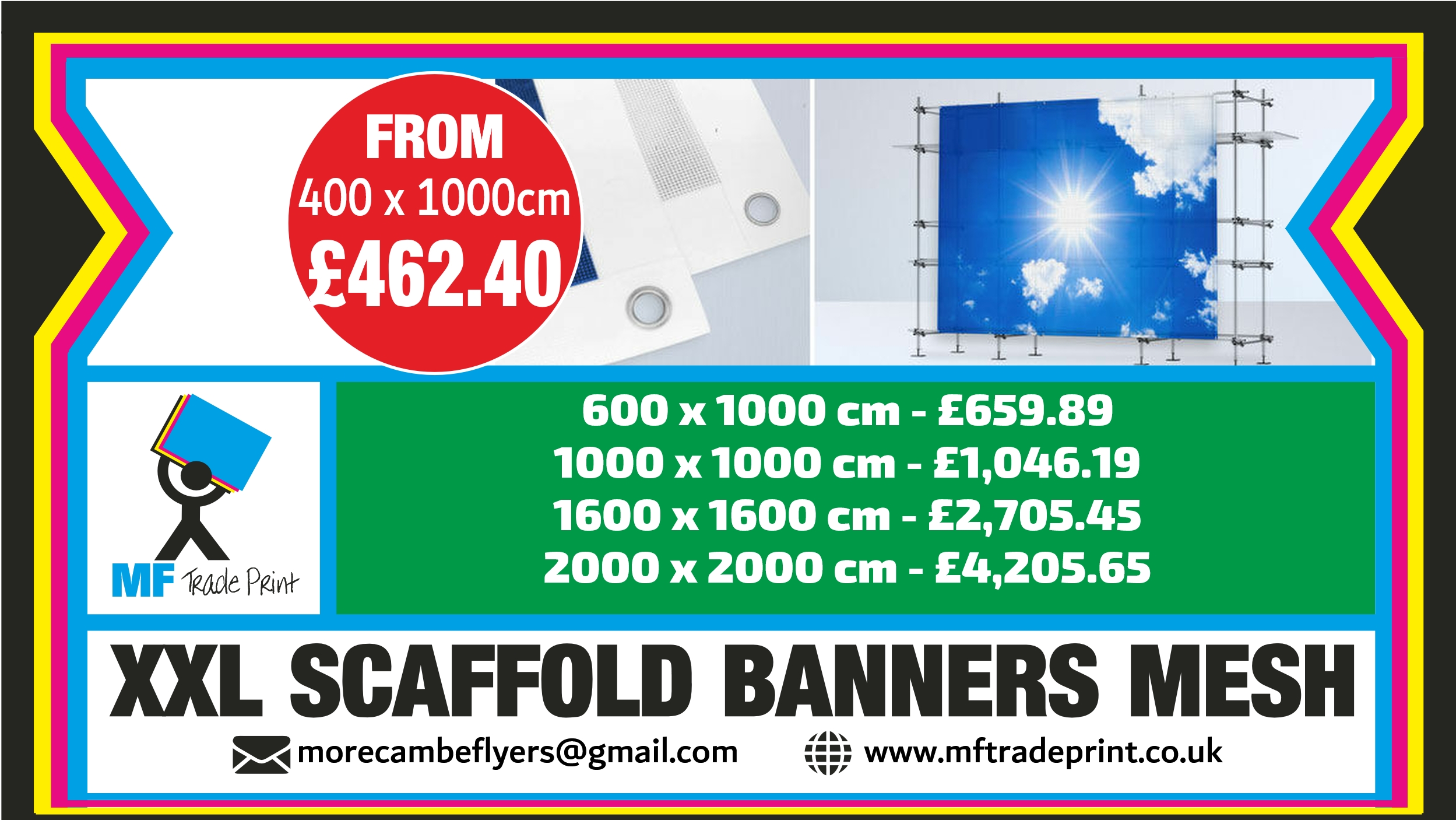 extra large format scaffolding banners mesh pvc SHARE
