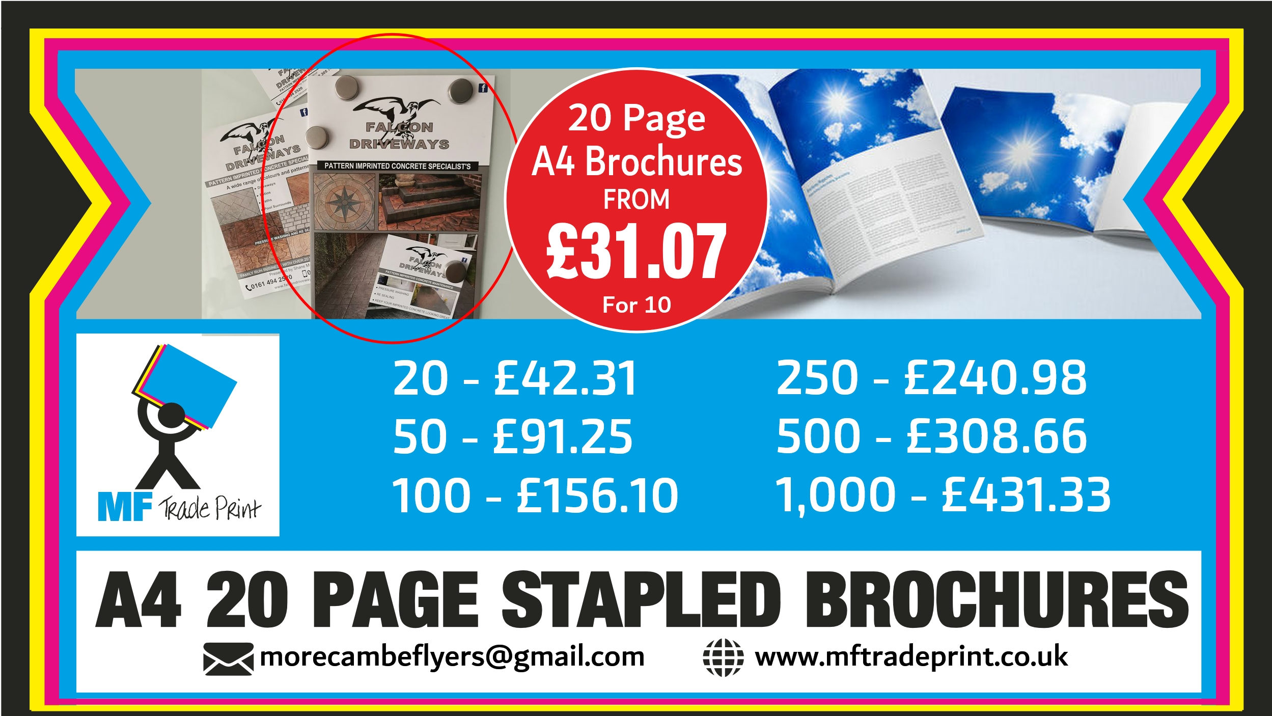 A4 20 page full colour brochures share