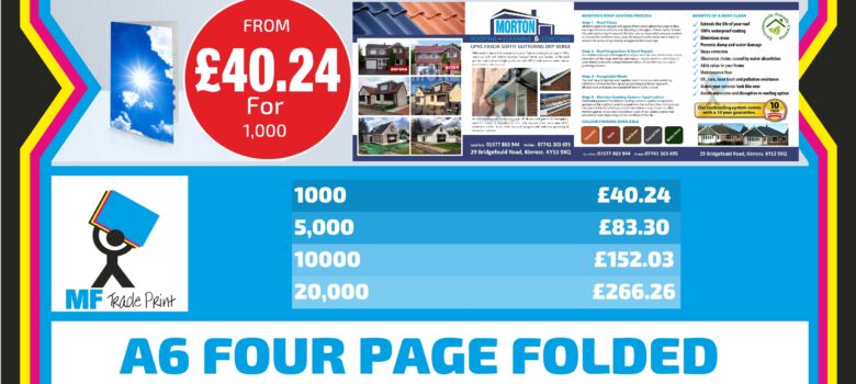 A6 four page half fold bi fold flyers share