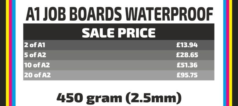 A1 waterproof job boards correx board