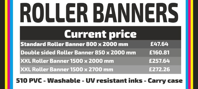 Full colour roller banners extra large