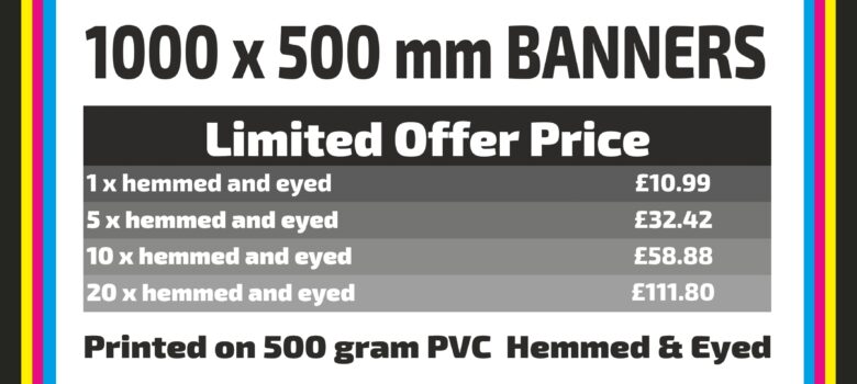 pvc banners offer full colour hemmed and eyed