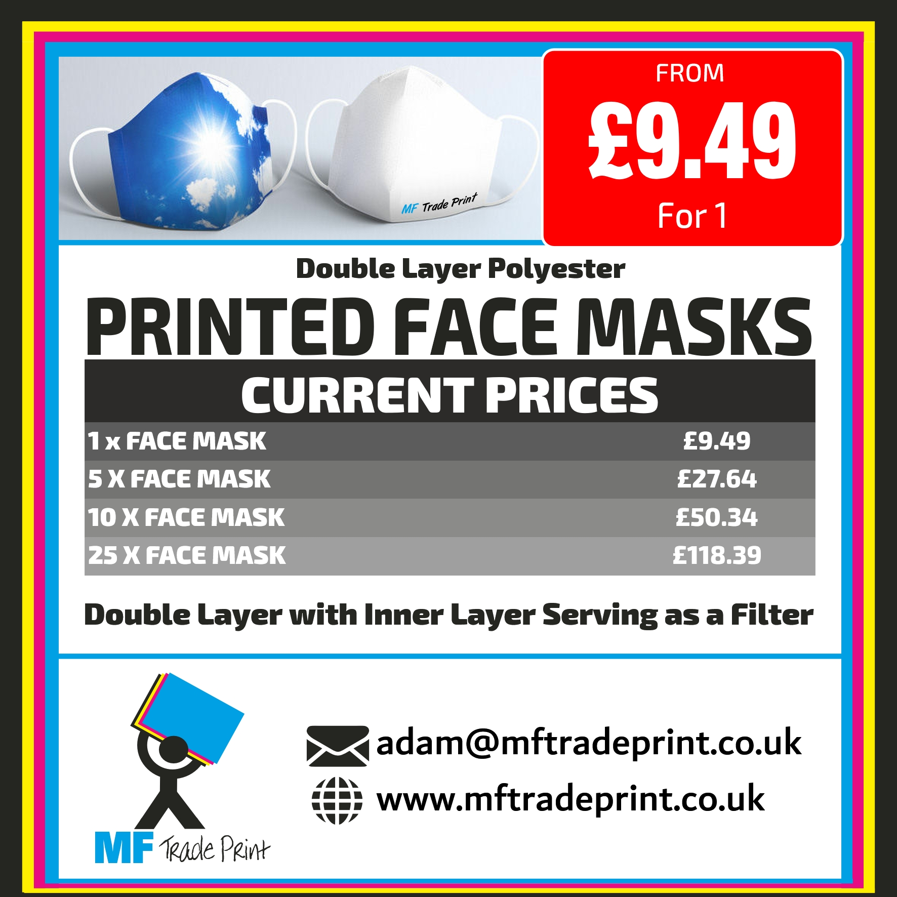 Printed Facemasks Full colour Full face print1