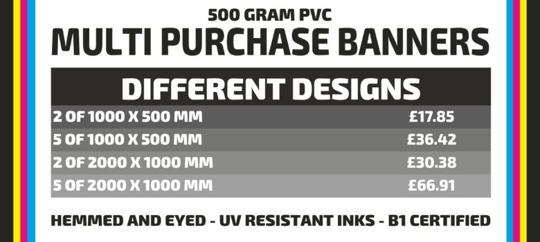 pvc banners full colour hemmed and eyed multi purchase different designs