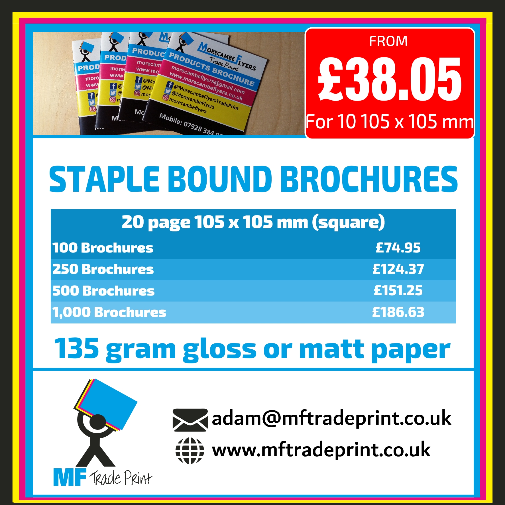 staple bound brochures 20 page