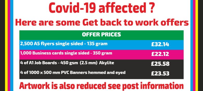 Covid 19 affected back to work print offers