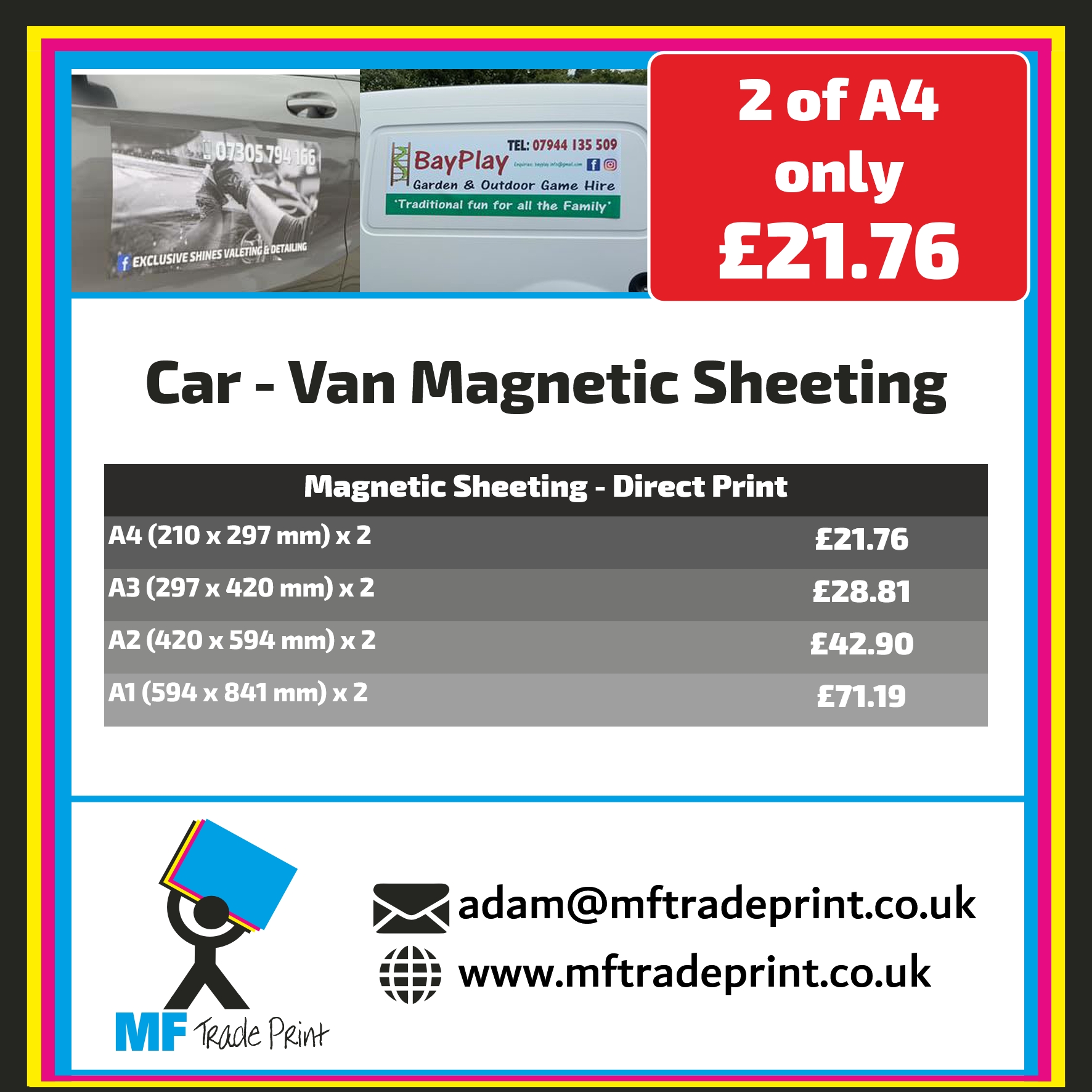 car and van magnets magnetic sheeting