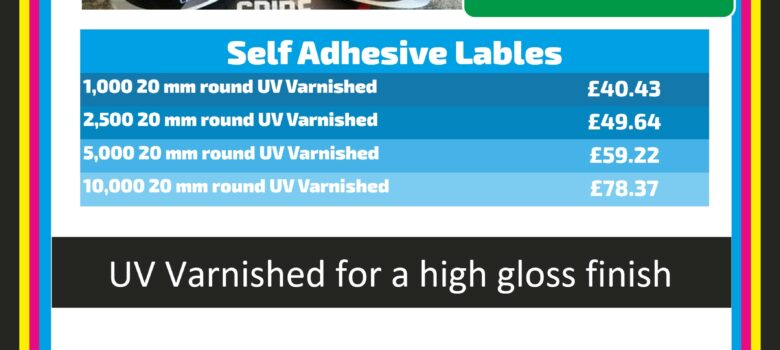 Self Adhesive Labels UV Varnished self adhesive film