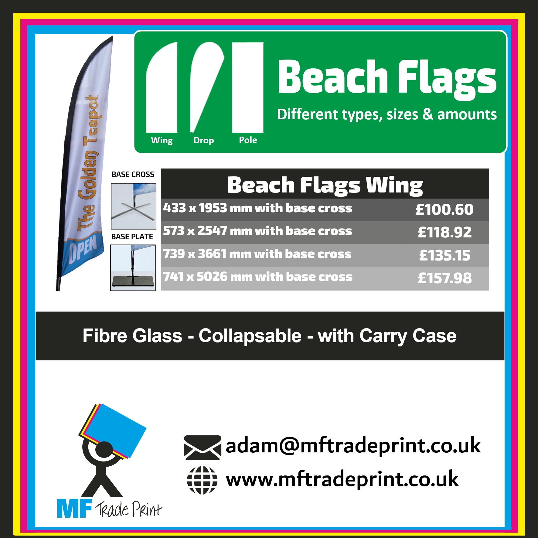 full colour printed fibre glass beach flags1