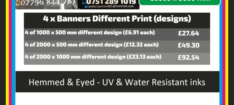 pvc banners full colour hemmed and eyed multi purchase different designs