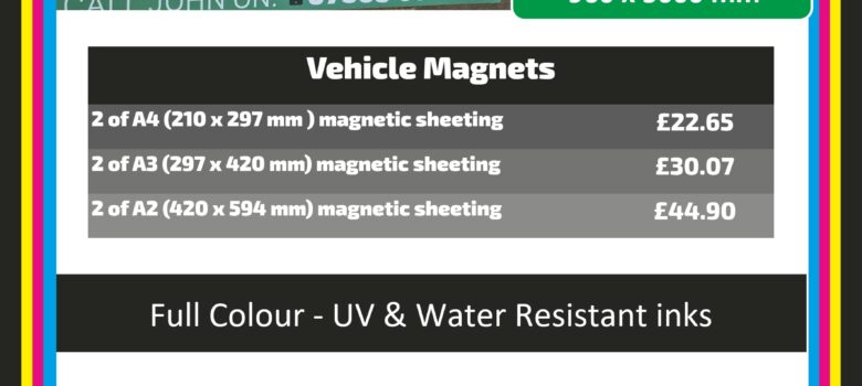 vehicle magnets magnetic sheeting printed