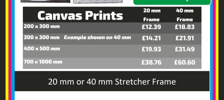 canvas prints on true stretcher frames
