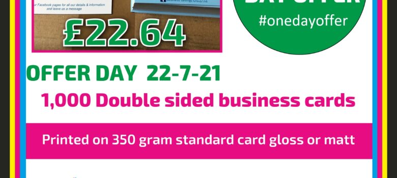 #onedayoffer 1,000 business cards