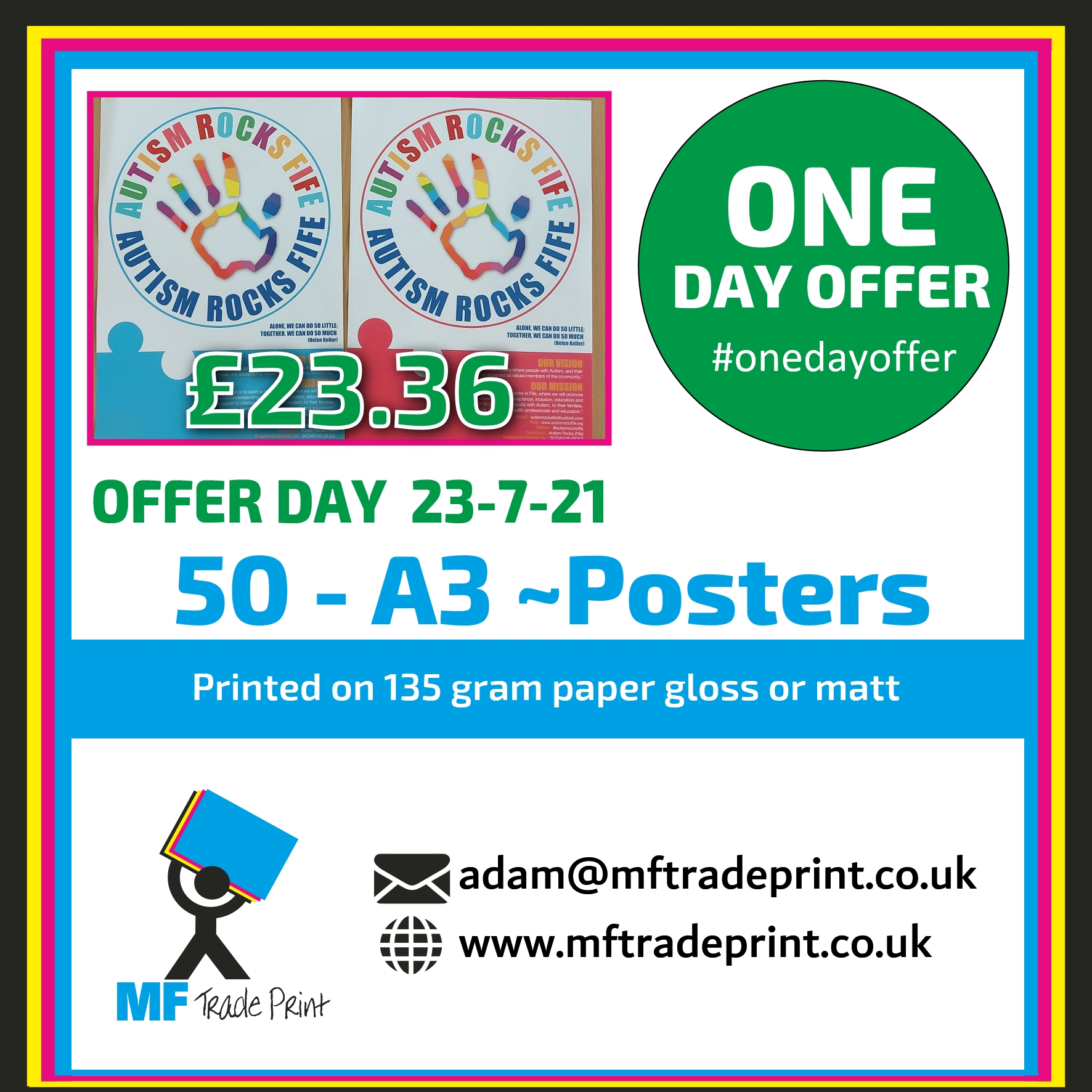 #onedayoffer 50 A3 poster bundle