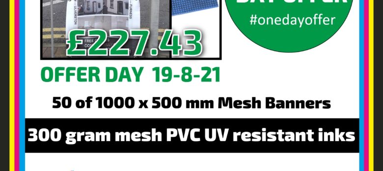 #onedayoffer 50 mesh pvc banners wind resistant