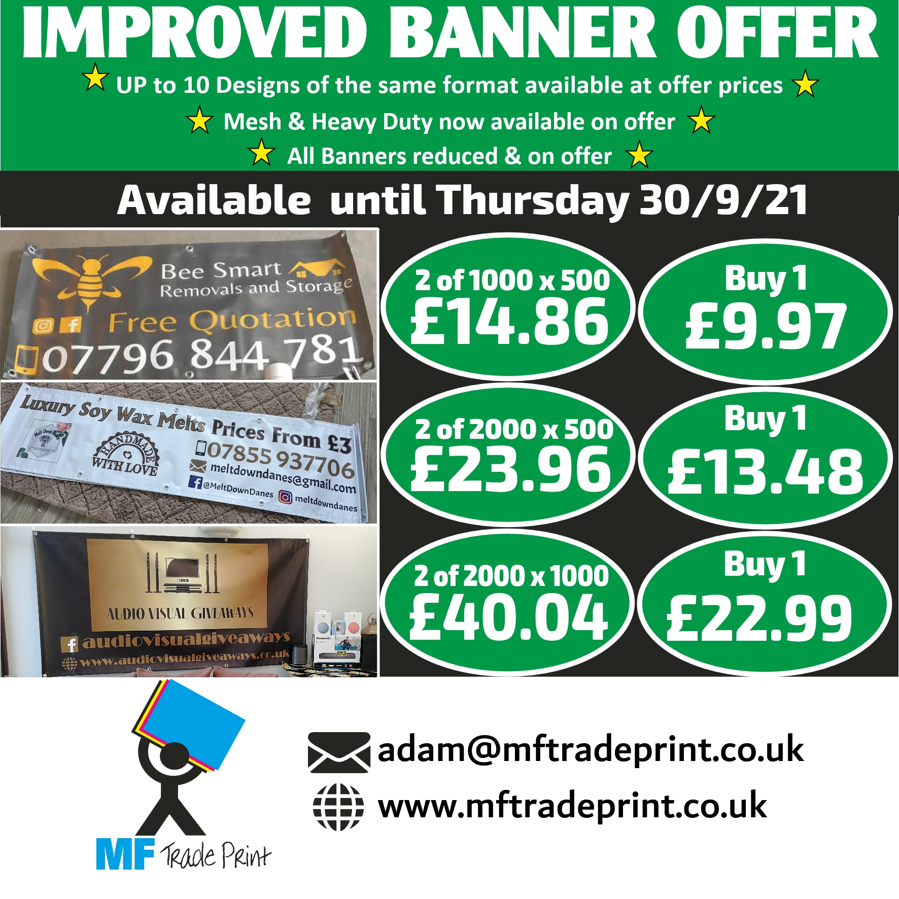 #monthly offer multi buy banners offer bulk purchase pvc banners