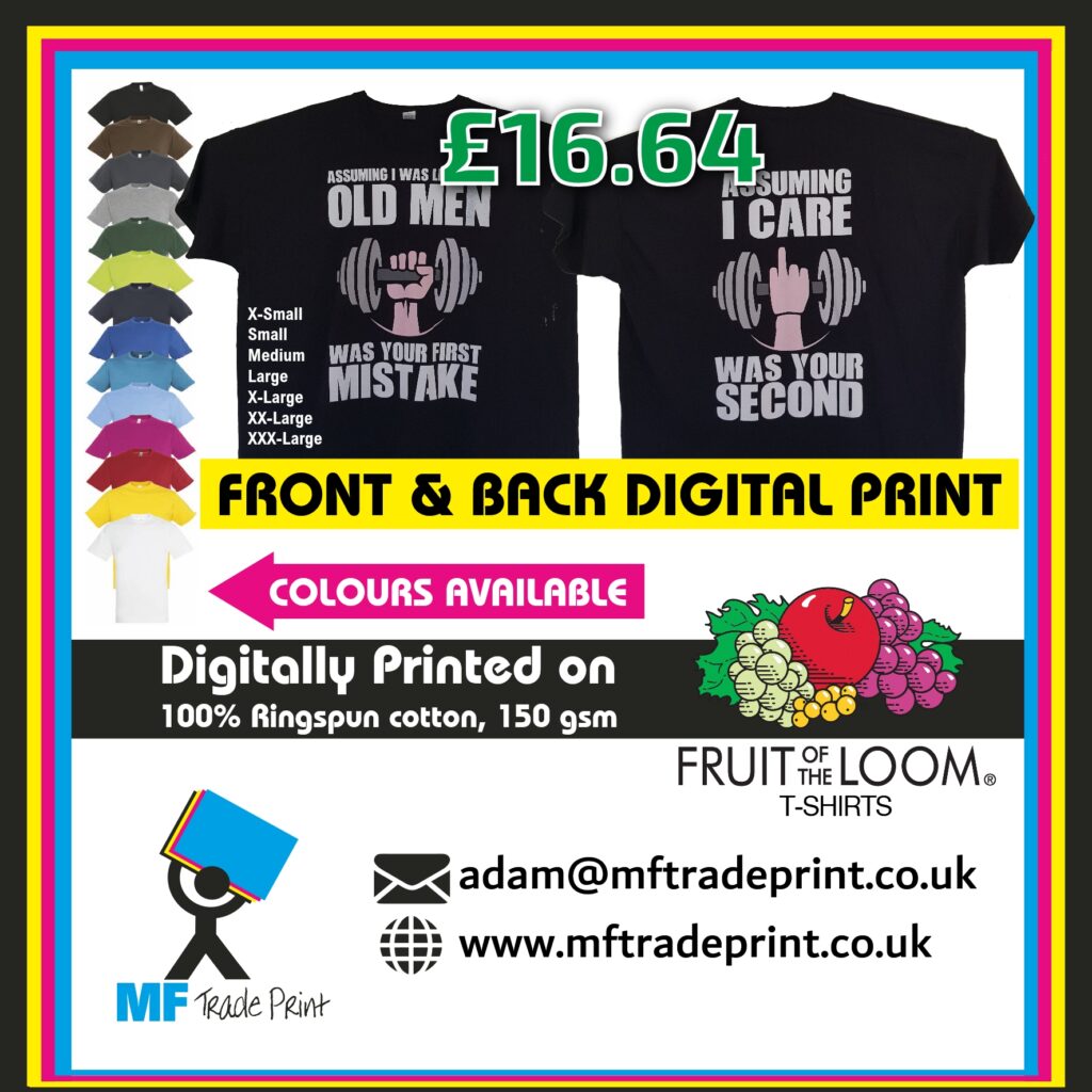 #newproduct #tshirts High quality t shirts diuitally printed on fruit of the loom t shirts