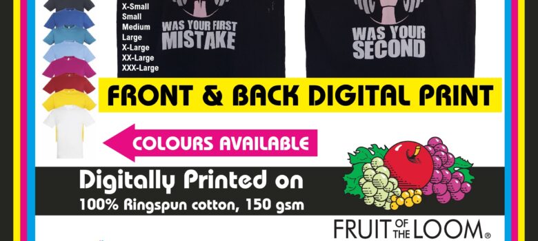 #newproduct #tshirts High quality t shirts diuitally printed on fruit of the loom t shirts