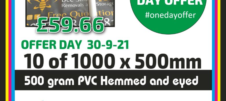 #onedayoffer 10 1000 x 500 pvc banners