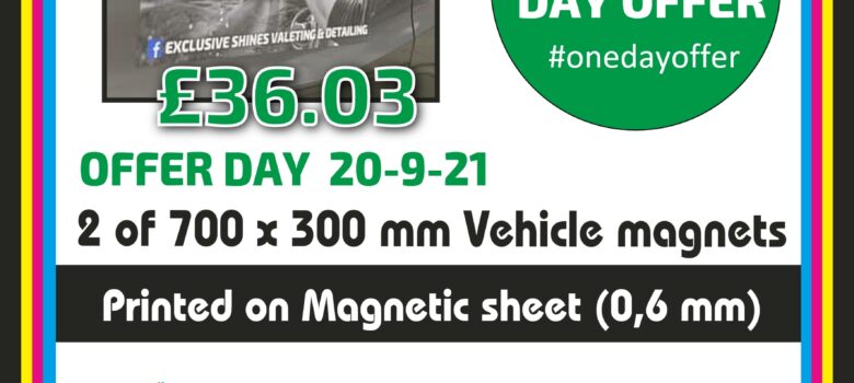 #onedayoffer 2 of vehicle magnets magnetic sheeting