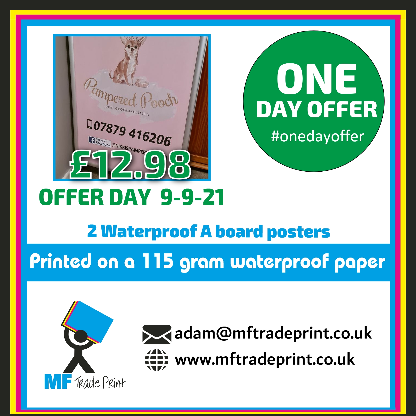 #onedayoffer a1 A board posters waterproof posters