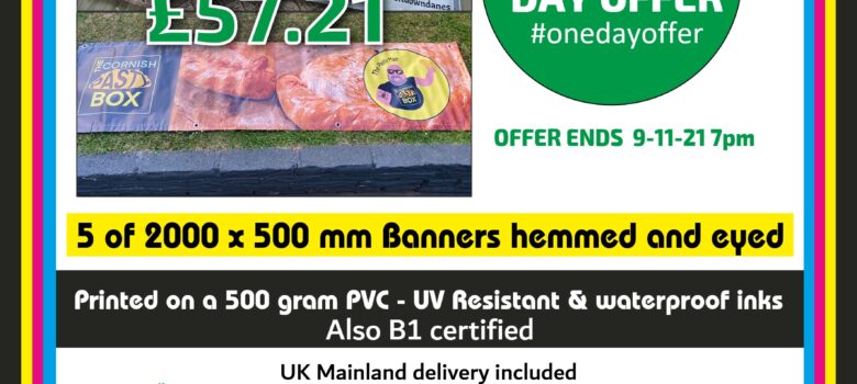 5 of pvc banners 2000 x 500 mm waterproof uv resistant b1 certified banner