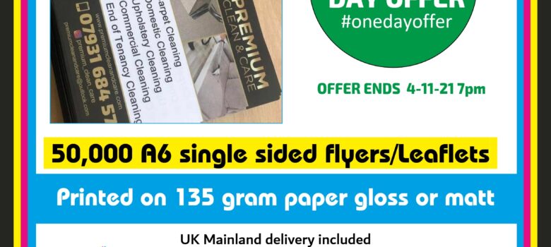 50,000 a6 single sided flyers bulk buy #onedayoffer