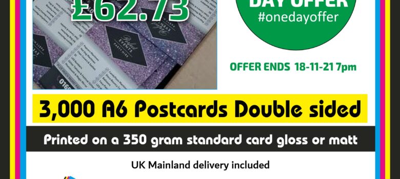 A6 postcards double sided standard card print bargain price