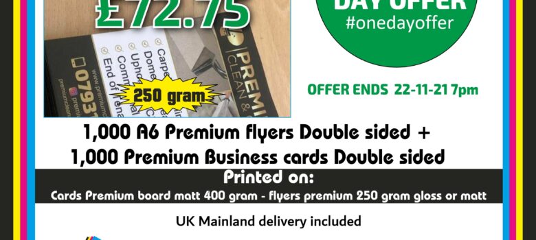 Premium printed flyers and cards