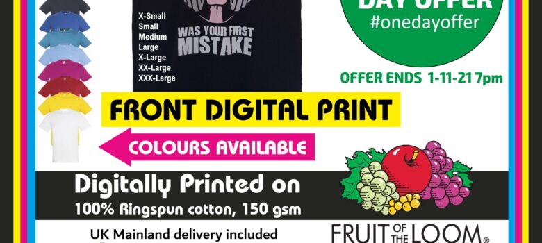t shirts digitally printed fruit of the loom