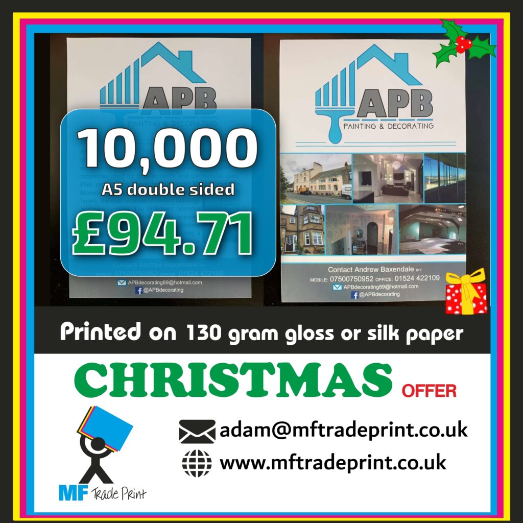 #christmasoffer 10,000 A5 double sided print offer