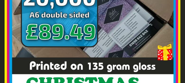 #christmasoffer 20,000 A6 Flyers double sided print offer