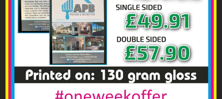 #onedayoffer 5000 A5 flyers printed full colour single or double sided