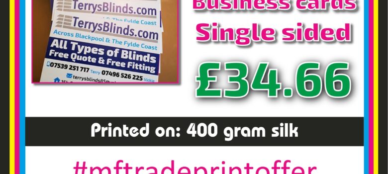 2,000 business cards single sided 400 gram printed full colour