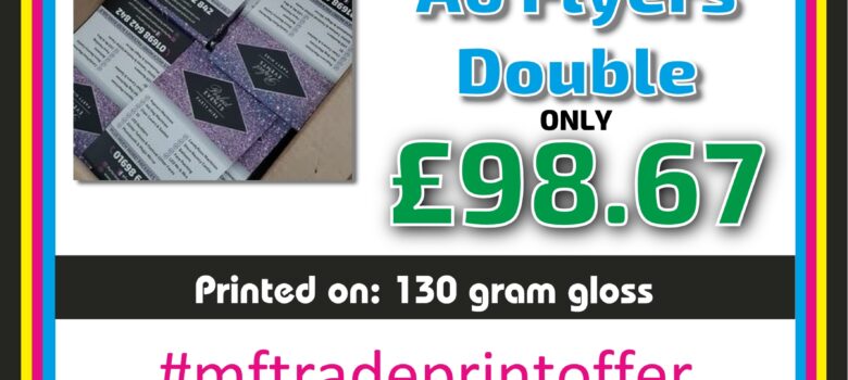 20,000 A6 double sided full colour flyers
