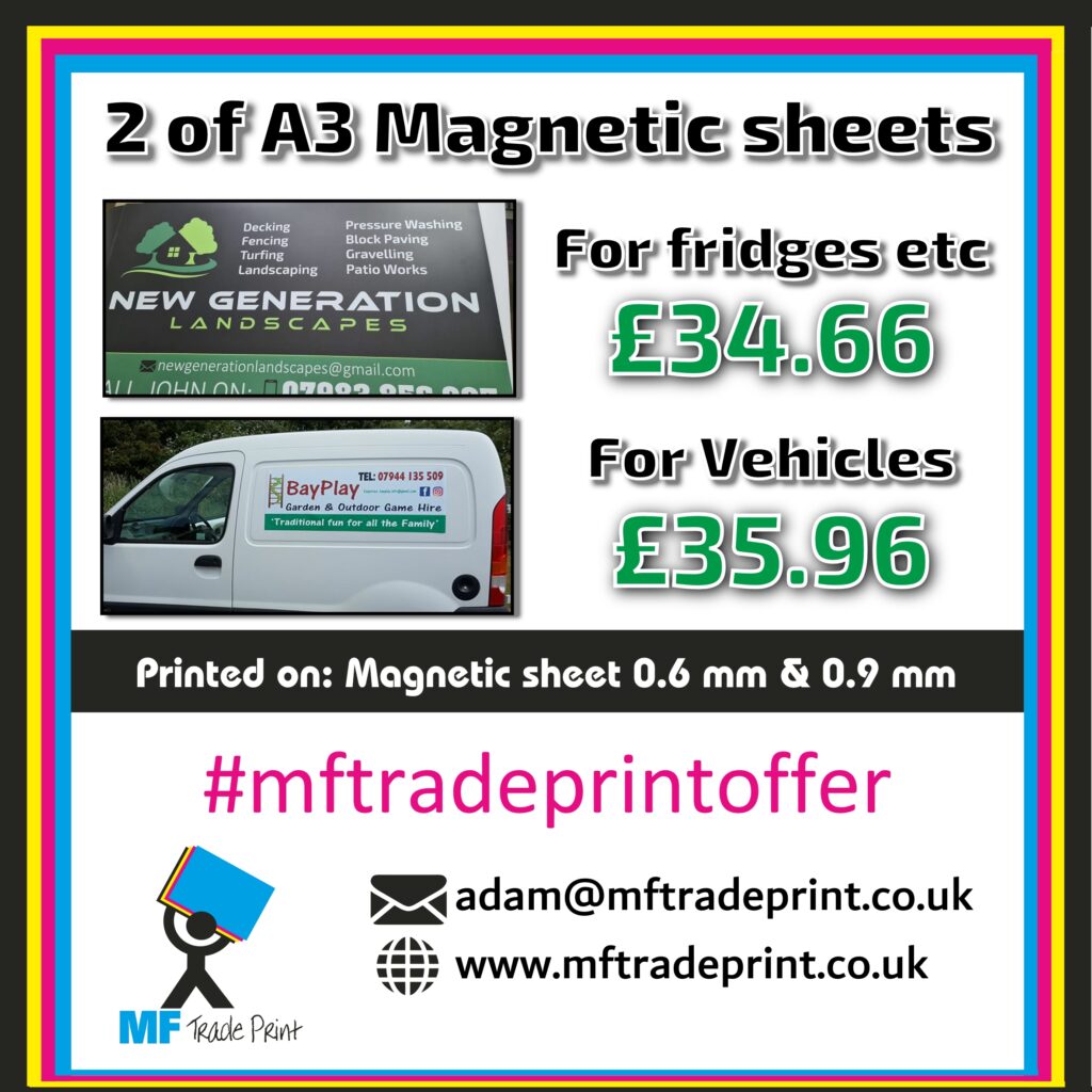 magnetic vehicle and fridge signage magnetic sheeting
