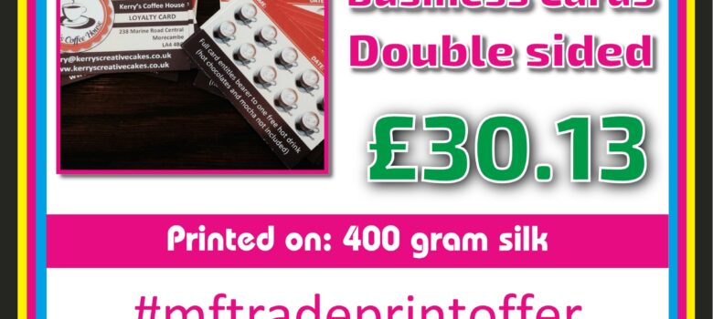 1,000 Business cards double sided 400 gram