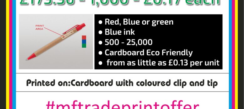 New eco Friendly sustainable pens cardboard