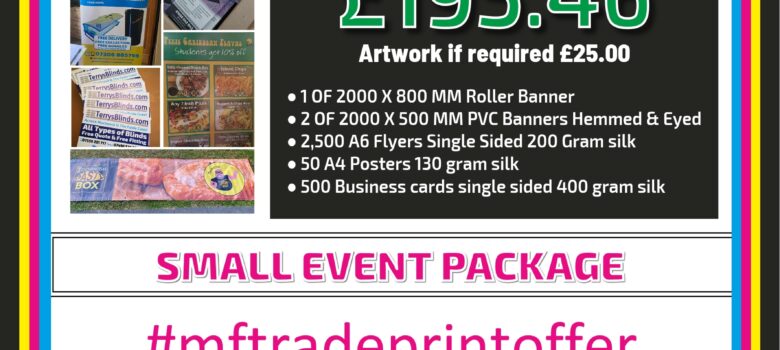 small event package cheap as chips full colour print