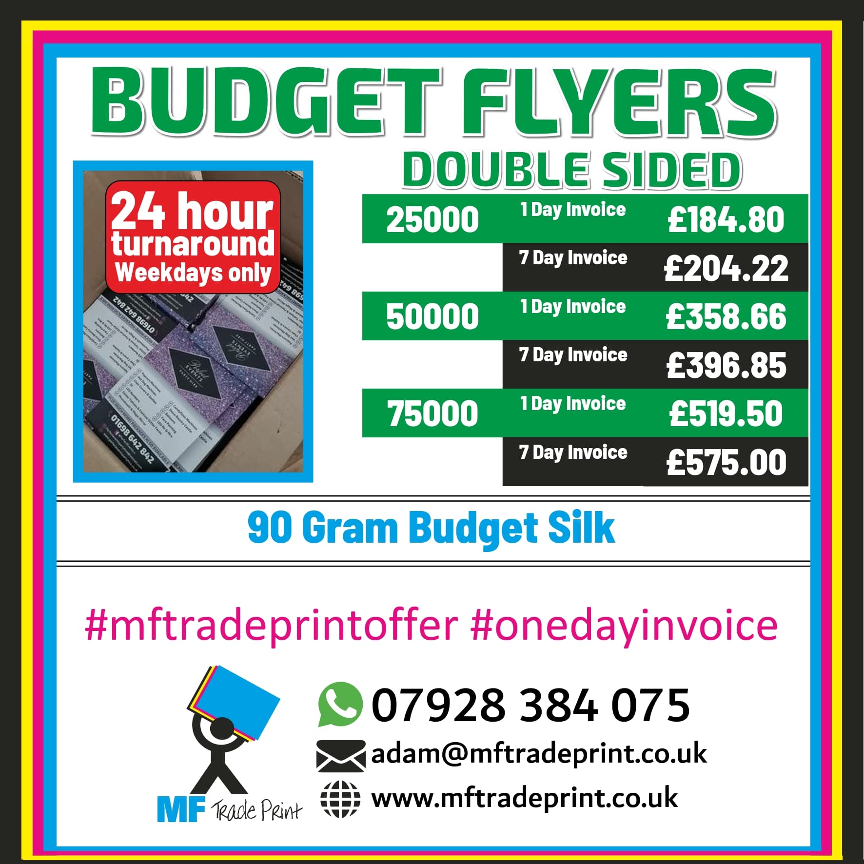 Budget A5 Double Sided Flyers 90 gram silk | Trade Print - Scotland ...