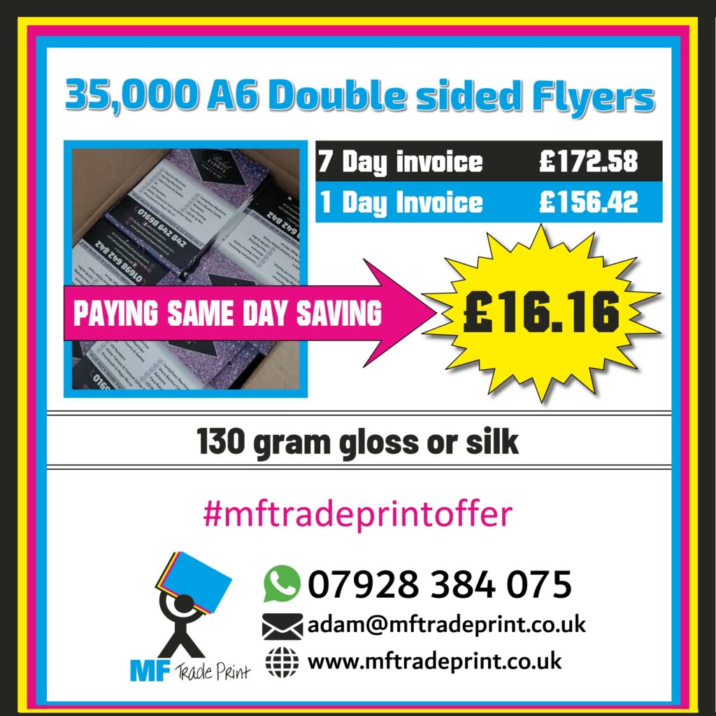 one day invocie flyers saving you on your vat free printing