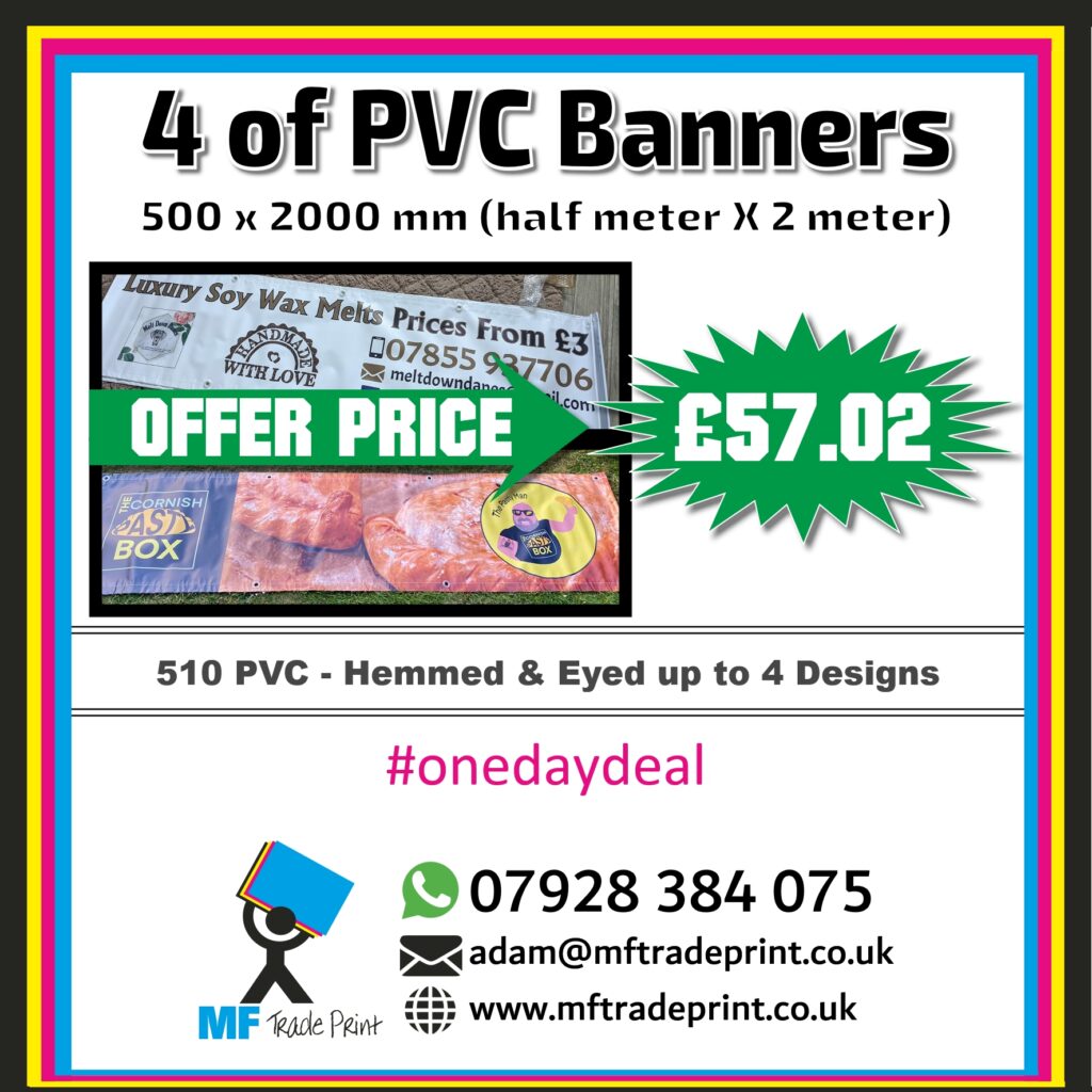 4 pvc banners hemmed and eyed cheap as chips