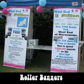 Advertising print roller banners