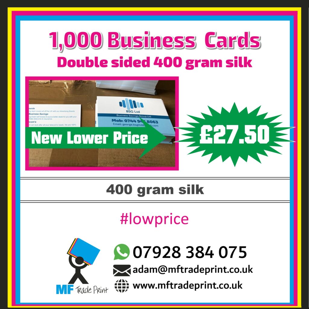 Business cards double sided new lower price