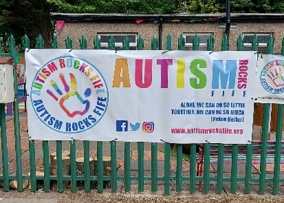 PVC Banners artwork Autism Rocks fife